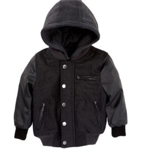 Urban republic hooded varsity jacket